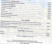 Le Gaudissart menu