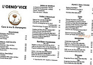 L'oeno'vice menu