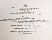 The Mystic River Cafe menu