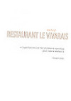 Le Vivarais menu