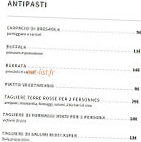 Terre Rosse Pizzeria menu
