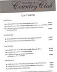 Hostellerie Du Country Club menu