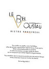 Le Bel Oustau menu