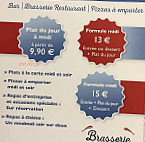 Brasserie De La Place menu