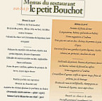 Le Petit Bouchot menu