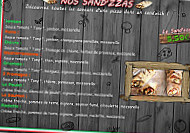 Tony'pizz menu