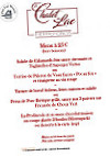 Le Chalet Du Lac menu