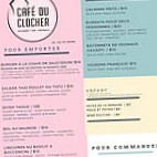 Le Café Du Clocher menu