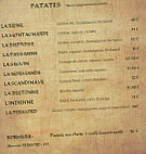 Le Medieval menu