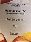 L'Arlequin menu