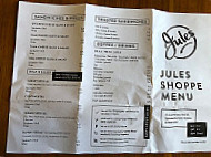 Jules Shoppe menu