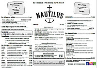 Le Nautilus menu