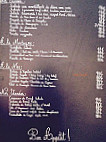 Le Bataclan menu