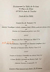 La Table De Saint Jean menu