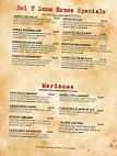 Sol Y Luna Cali Mex menu