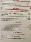 La Gourmandise menu