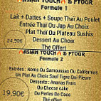 Asian Touch menu