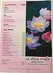 Le Lotus D’asie menu