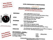 Hotel Restaurant Le Montligeon menu
