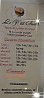 Le P'tit Snack menu