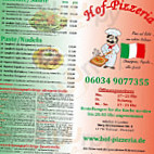 Hof Pizzeria menu