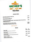 Gringo's Cafe menu