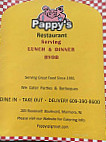 Pappy's Pig Roast Barbeque menu