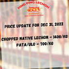 Ping Ping's Native Lechon menu