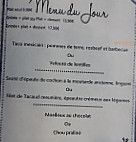 Chez Poulette menu