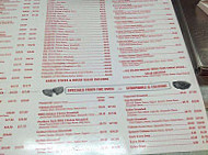 Joe's Pizza menu