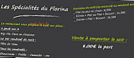 Le Florina menu