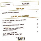 Les Bains menu