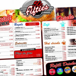 Fifties Diner Speisekarte