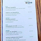 Zur Krone menu