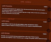 Noori's Restaurant menu