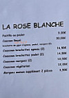 La Rose Blanche menu