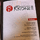 China Krone menu