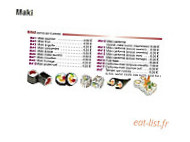 Sushi Bonheur menu