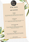Arthé-café menu