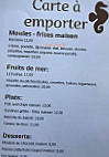 Balizié Soulac menu