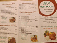 Lyly Asia Food menu