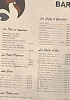 Le Bistro Francais menu