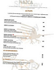 Nazca Cebicheria menu