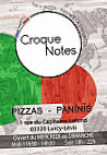 Croque Notes menu