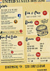 Yellow Bus Burger menu