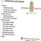 Tierra Dulce Cafe menu
