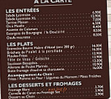Bar-restaurant De La Gare menu