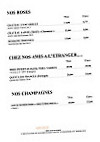 Brasserie Les Touristes menu
