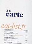 La Cocotte Dorée menu