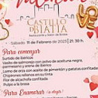 Castillo De Biatia menu
